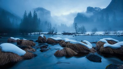 Windows 10 Nature Landscape Wallpaper 14 Snow Covered Mountains and Trees in HD 1080p