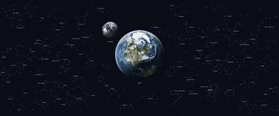 Explore the Stunning 8bit Pixel Art of Planet Earth and Moon in HD Wallpaper  Free Download for PC Mobile and Tablet 2K 4K 5K