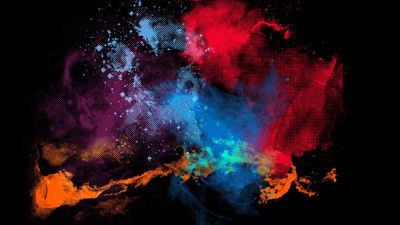 Multicolored Abstract Wallpaper HD 1080p Digital Art with Black Background  Free Download for PC Mobile Tablet  1920x1080px Resolution