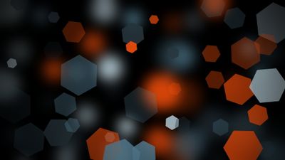 4K HD Wallpaper Hexagonal Lights Bokeh in Orange White and Gray  Abstract Digital Art for Desktop and Mobile