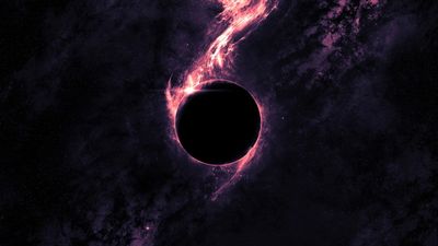 HD Wallpaper Solar Eclipse Illustration and Black Hole Digital Art in Abstract Space