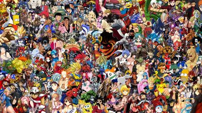 Assorted Character Lot Anime Collage Wallpaper Dragon Ball Naruto and More in QHD HD Quality