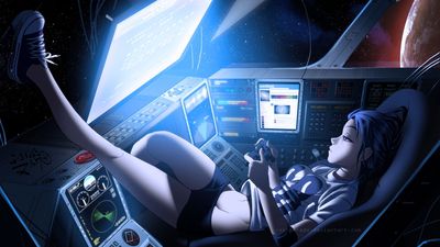 HD Wallpaper Anime Video Games Girl PlayStation 3 Space Invaders  Vashperados Zero Gravity Spaceship