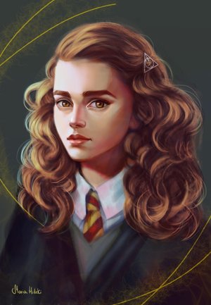 Mobile HD Wallpaper Artwork of Hermione Granger from Harry Potter