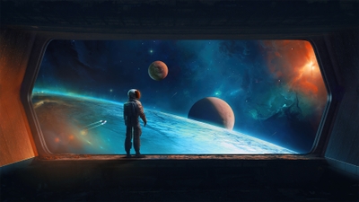 Space Explorer Stunning Astronaut Digital Art