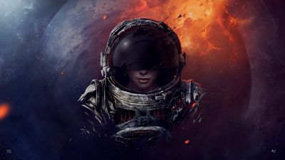 WQHD HD Wallpaper Astronaut Digital Wallpaper in Space  Surreal and Futuristic Art