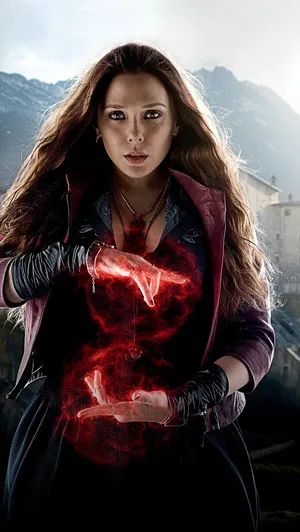 Scarlet Witch in Avengers Age of Ultron  Stunning HD Wallpaper Featuring Elizabeth Olsen