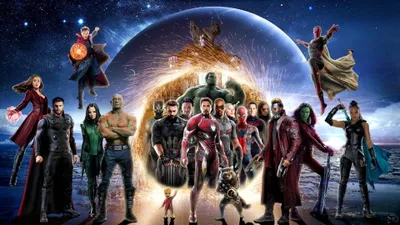 Avengers Infinity War 4K HD Wallpaper Marvel Superheroes United in Epic Celebration