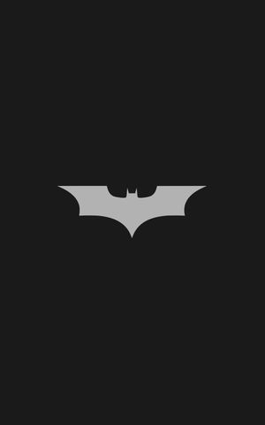 Mobile HD Wallpaper Batman Logo in Minimalistic Silhouette for Portrait Display