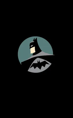 Mobile HD Wallpaper DC Batman Illustration in Minimalist Style  Free Download