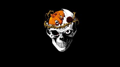 HD Wallpaper Berserk Skull Behelit by Kentaro Miura  Black Background Studio Shot  1080p Free Download