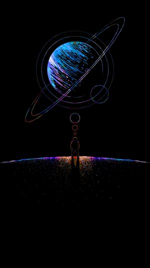 Mobile HD Wallpaper Black Background with Space Planet and Artwork  Free Download in Various Resolutions 1080P 2K 4K 5K