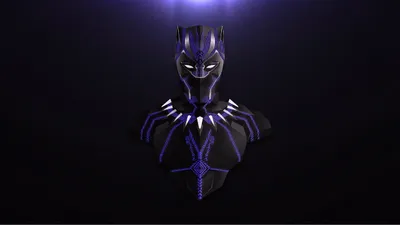 Download HD Black Panther Wallpaper from Avengers Infinity War  Marvel Comics Theme with Purple Glow 4K  5K Options Available