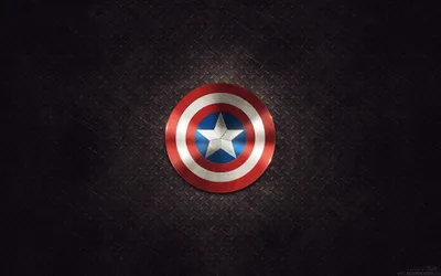 Captain America Logo Marvel Comics  HD Wallpaper in Geometric Diamond Plate Design