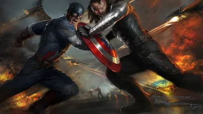 HD Wallpaper Captain America  Winter Soldier in Action  Marvels Iconic Heroes Illustrated