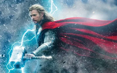 Chris Hemsworth as Thor Mjolnir and Lightning Marvel Comics HD Wallpaper  Free Download for Desktop  Mobile