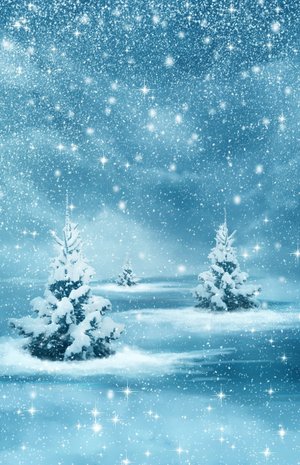 Mobile HD Wallpaper Spruce Tree with Snow Illustration Christmas and New Year Background