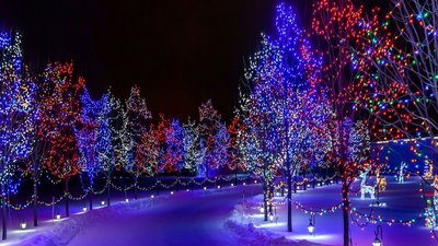 HD Wallpaper Christmas Xmas Winter Snow Christmas Lights  Decorations  1080p