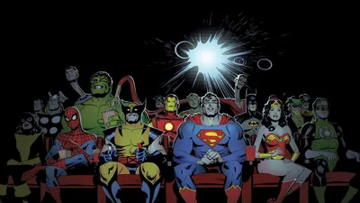 Marvel and DC Superheroes Cinema Night HD Wallpaper Popcorn Digital Art  More  Free Download