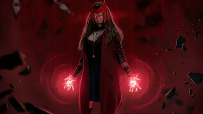 Scarlet Witch in Marvel Cinematic Universe Stunning 4K HD Wallpaper for Desktop and Mobile