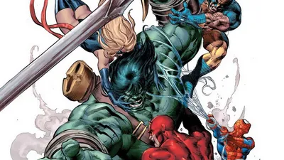 Marvel Heroes Unite Incredible Hulk Wolverine SpiderMan  More in HD Wallpaper