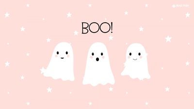 Spooky and Adorable Halloween Kawaii Cartoon Background