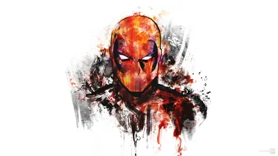 Download Free HD Deadpool Illustration Wallpaper Marvel Artwork with White Background in 1080p 2K 4K and 5K Resolutions