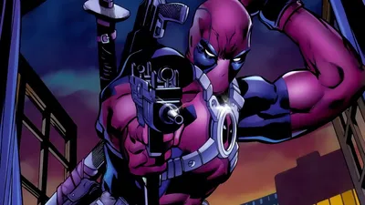 Marvel Deadpool HD Digital Wallpaper Futuristic Merc with a Mouth Illustration in Vibrant Colors