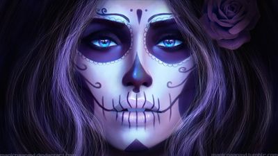 Dia de Muertos HD Wallpaper Artistic Halloween Celebration with Day of the Dead Artwork