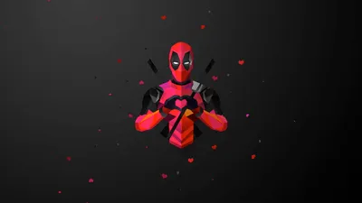 Deadpool Digital Art HD Wallpaper Marvel Comics Hero in Red on Black Background  Free Download for Desktop  Mobile