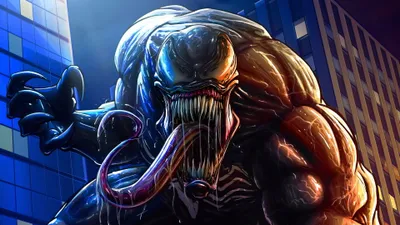 Venom Unleashed A Stunning Marvel Digital Art HD Wallpaper for Desktop and Mobile