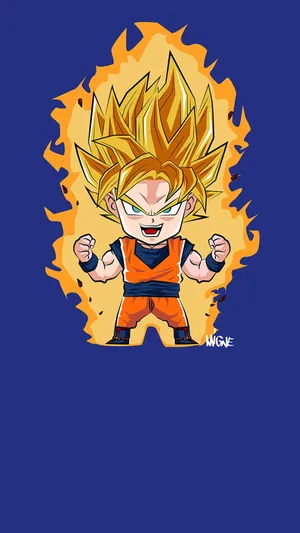 Dragon Ball Super Saiyan Goku HD Wallpaper Blue Illustration for Mobile Devices