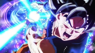 Dragon Ball Z Son Goku HD Wallpaper UltraInstinct Goku Kamehameha and Futuristic Abstract Design