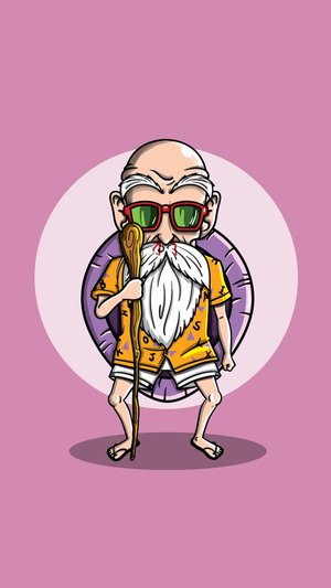 Master Roshi Wallpaper HD Mobile Background from Dragon Ball Z Anime