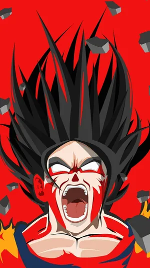 Dragon Ball Z Wallpaper HD Mobile Portrait Display with Red People Burning Event