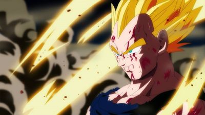 Dragon Ball Z Vegeta Illustration HD Wallpaper with Super Saiyan Shadow Representation