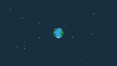 Earth and Space Minimalism HD Wallpaper with Flat Design Artwork  Free Download in 1080p 2K 4K and 5K Resolutions