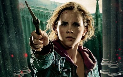 Emma Watson Harry Potter HD Wallpaper Scene from Harry Potter 7 Poster Style  Free Download in 1080p