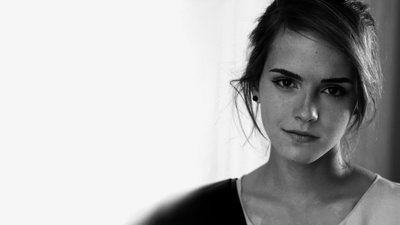 Emma Watson as Hermione Granger Stunning Monochrome Wallpaper in HD 1080p