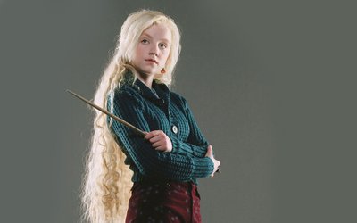 HD Wallpaper Woman Wearing Green Sweater and Red Bottoms Holding Brown Wooden Stick  Evanna Lynch as Luna Lovegood from Harry Potter