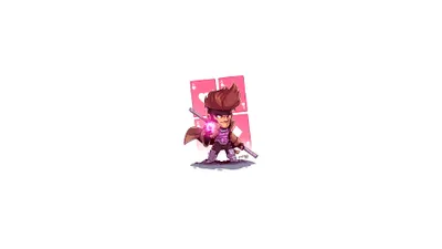 Chibi Gambit Marvel Hero Minimalist Wallpaper  Free HD Download for Desktop  Mobile in 4K and 5K