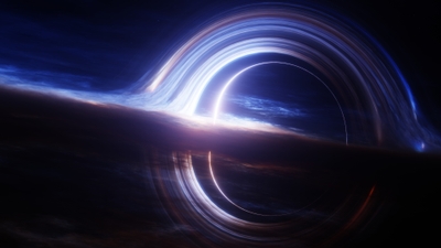 Explore the Mystical Depths with Gargantua Black Hole Space Art