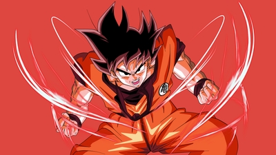 Fierce Goku PowerUp Dragon Ball Z Angry Saiyan Art