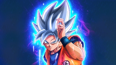 Powerful Goku Super Saiyan Transformation Art