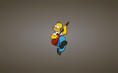 The Simpsons Homer Playing Guitar HD Wallpaper in 1080p