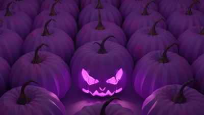 Enchanting Halloween Pumpkin Purple Aesthetic Delight