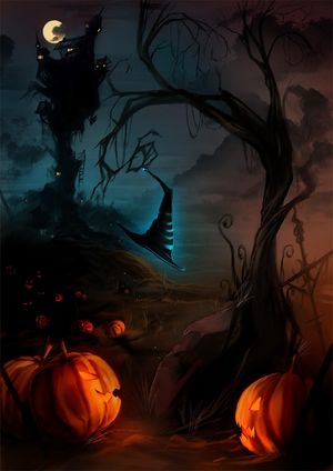 Spooky Halloween Wallpaper Pumpkin Night Horror Nature  HD Mobile Wallpaper