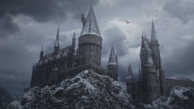 Harry Potter and Hogwarts Castle in Winter Stunning 4K HD Wallpaper for PC Mobile and Tablet