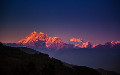 WQHD HD Wallpaper Majestic Himalayan Mountains during Golden Hour