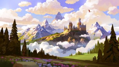 Hogwarts A Stunning HD Wallpaper with Harry Potter Digital Art and Majestic Nature